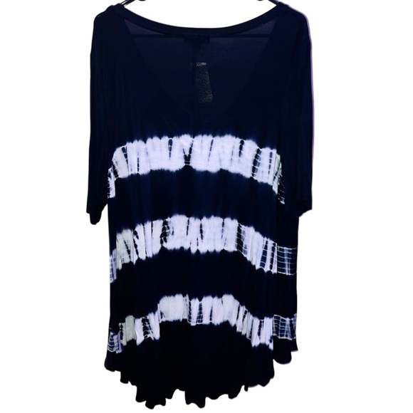 LANE BRYANT | NWT STRIPED TIE DYE BLOUSE TOP - Picture 2 of 7